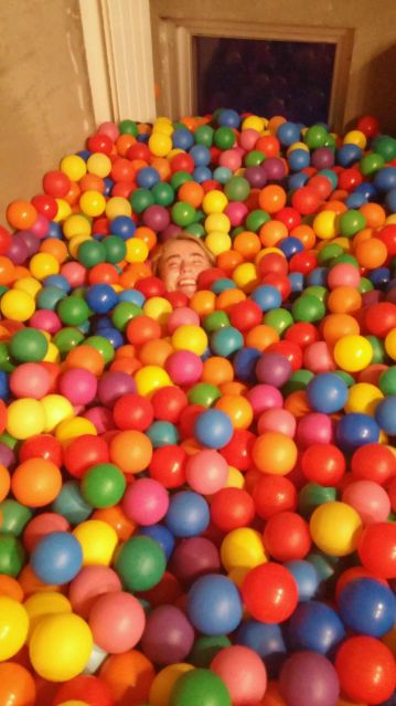 The enormous ball pit in Simmons