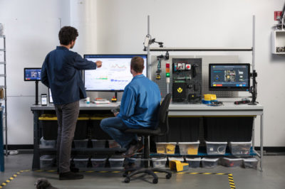 students working in a lab