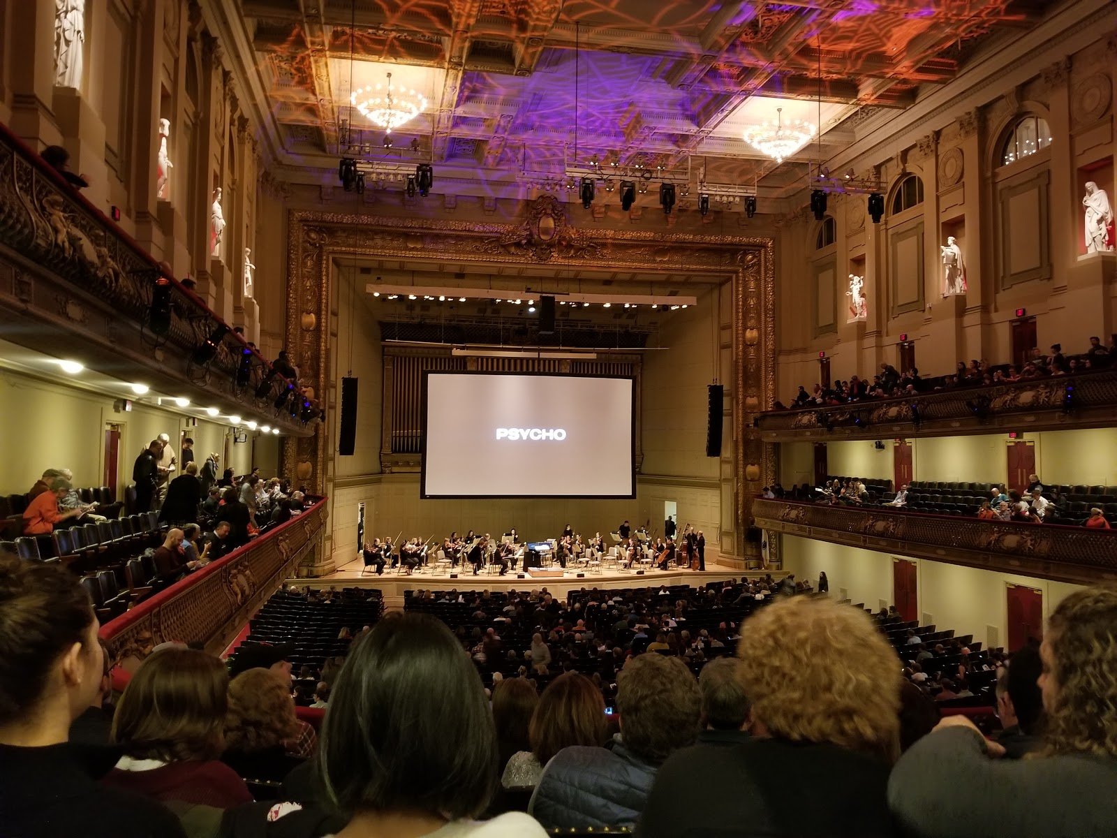 the movie psycho being shown at symphony hall