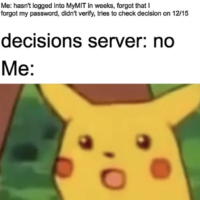 surprised pikachu meme reminding people to verify their decisions
