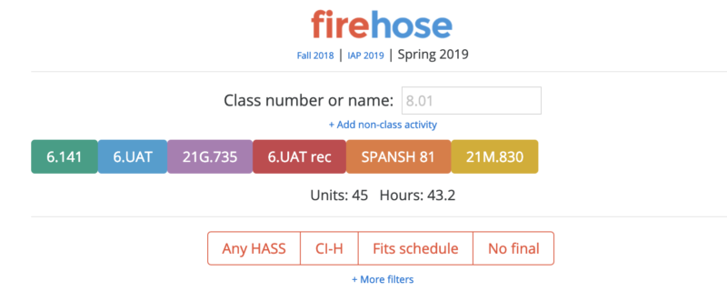 firehose, 45 units and 43.2 hours