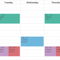 my class schedule