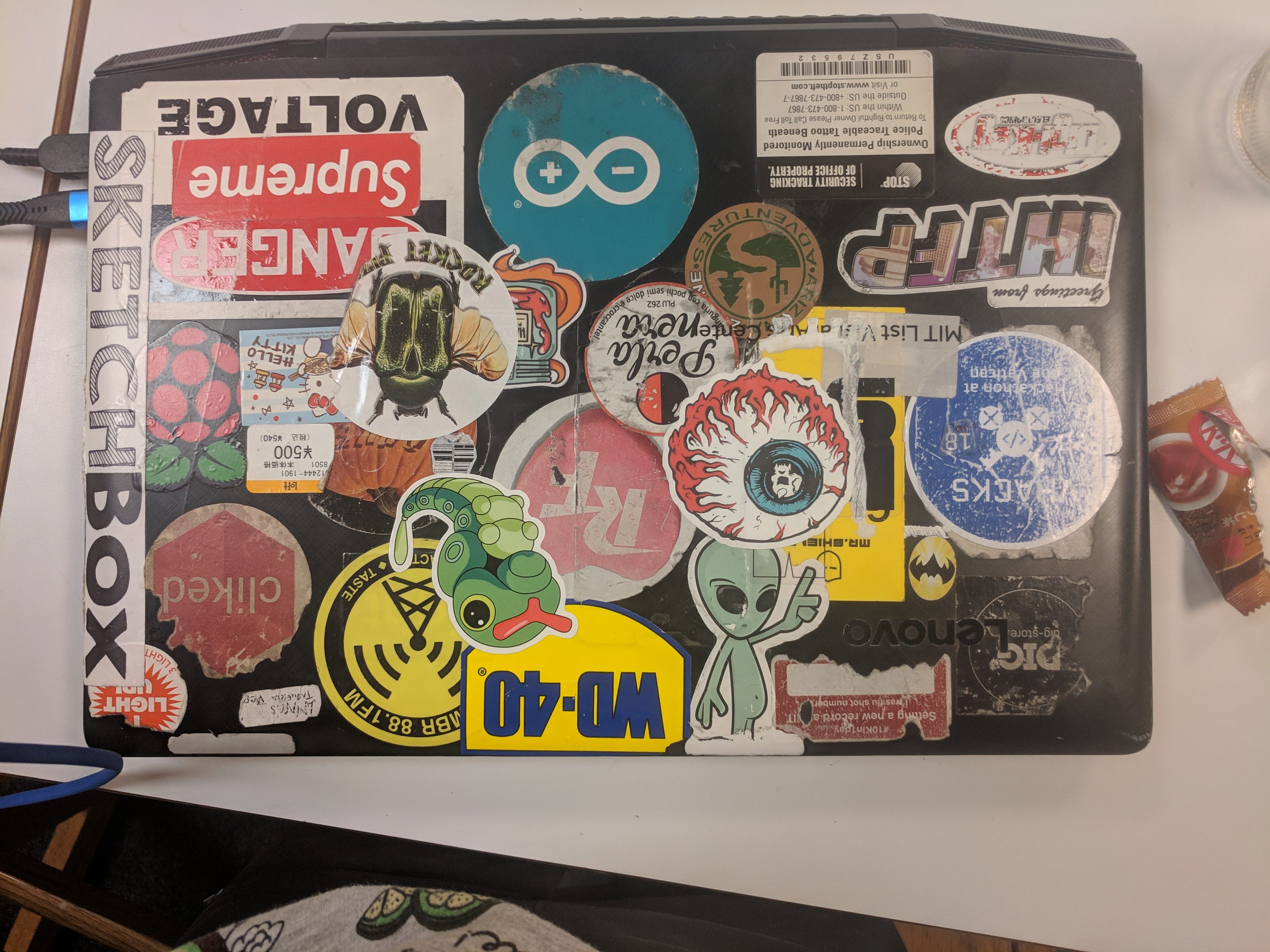 What stickers are on your laptop?