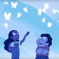steven and connie looking at butterflies