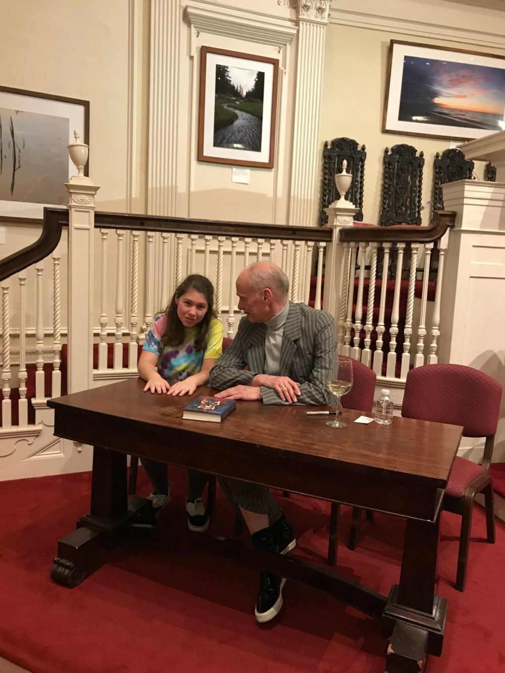 me explaining to John Waters that I am old in a young body