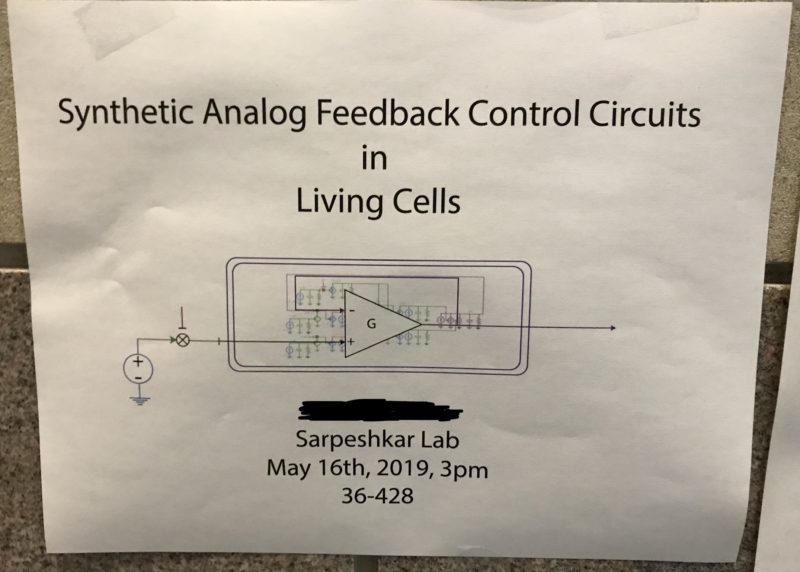 synthetic analog feedback control circuits in living cells