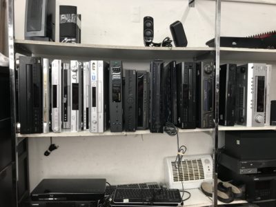 vcrs for sale on a shelf