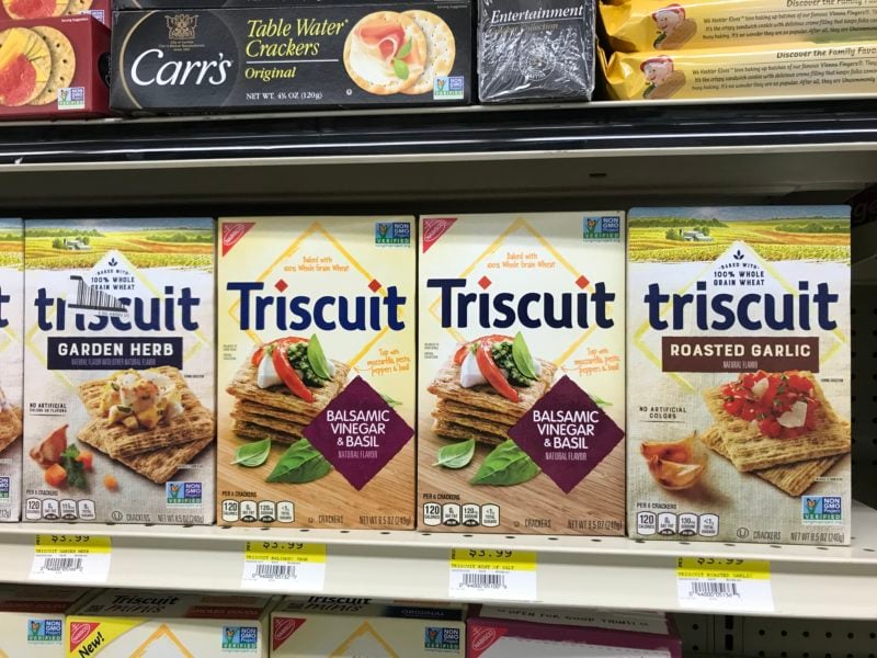 triscuit boxes with different logos some T's are capitalized and others aren't