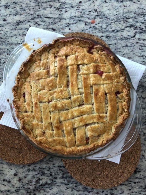 photo of strawberry rhubarb pie
