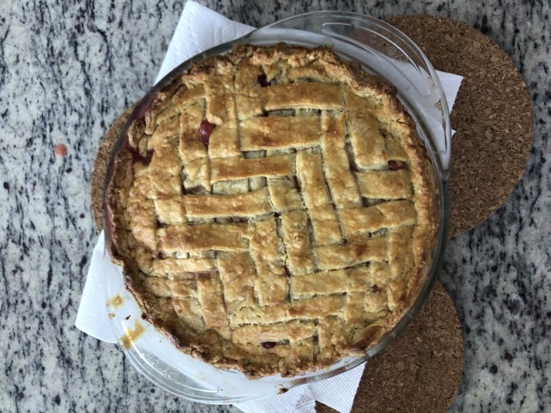 photo of strawberry rhubarb pie