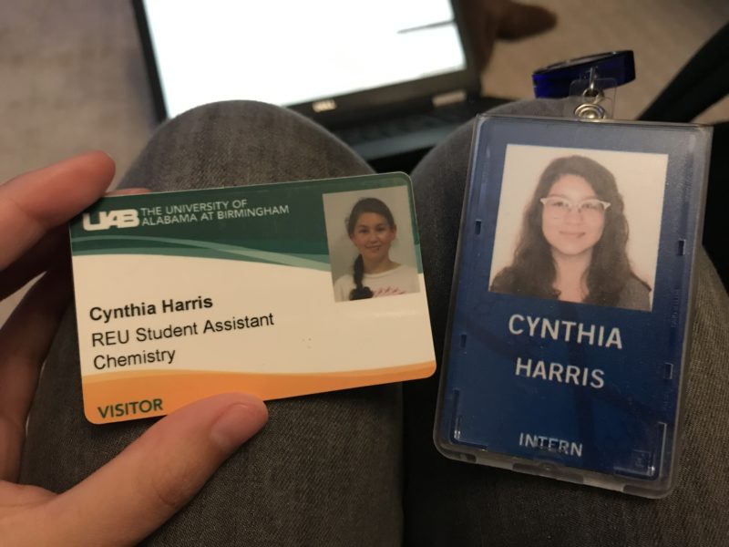 my ID from UAB and my ID from genentech