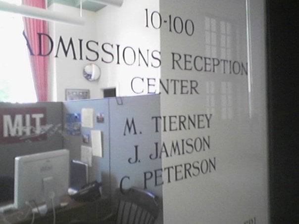 a photo of the door of the old admissions reception center