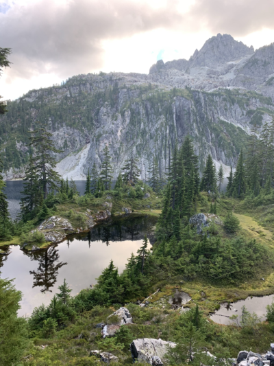 an alpine lake