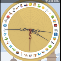 a screenshot of an emoji compass from a new app
