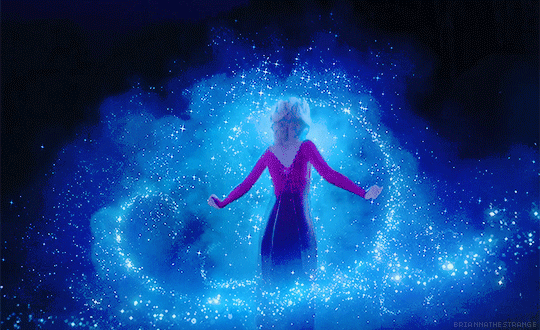 gif of elsa going into magical fog from Frozen 2