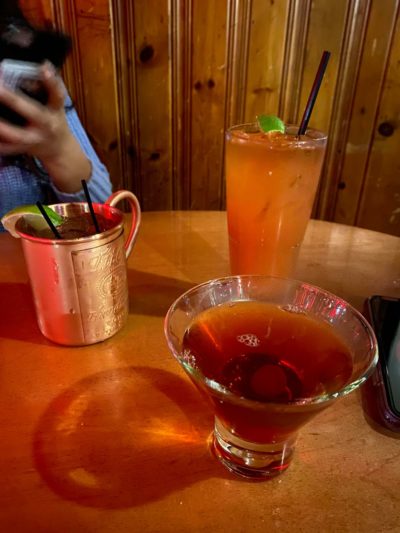 a picture of three drinks