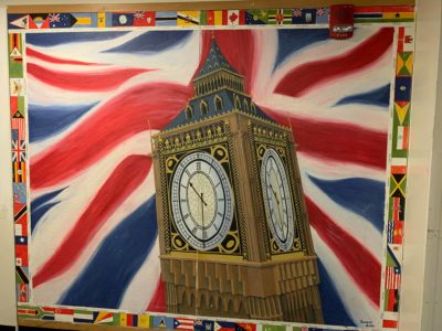 big ben mural