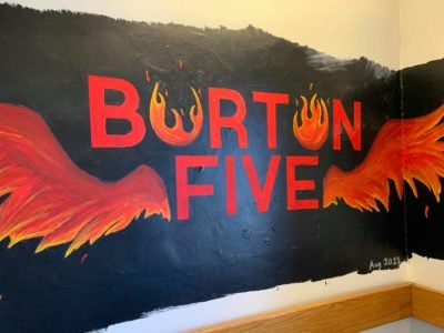 burton 5 stairwell mural