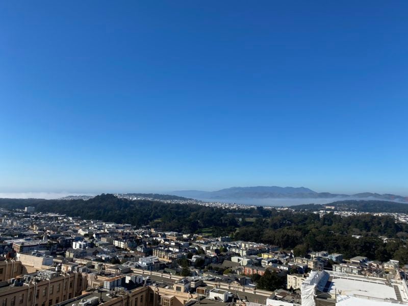 the skyline from UCSF's stem cell building