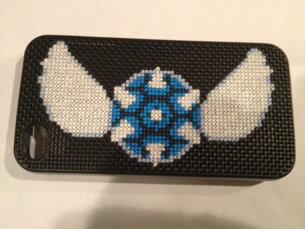 iPhone Blue Shell Cross Stitch