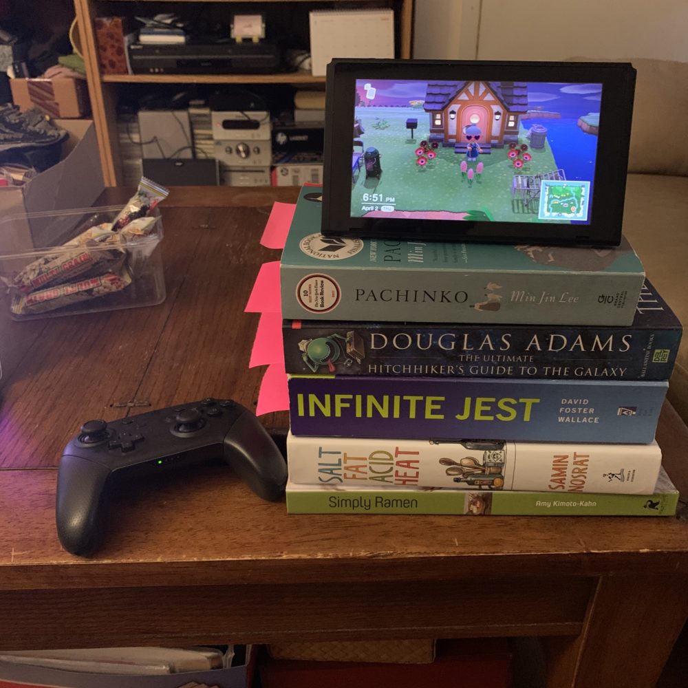 books i've been reading, and my switch