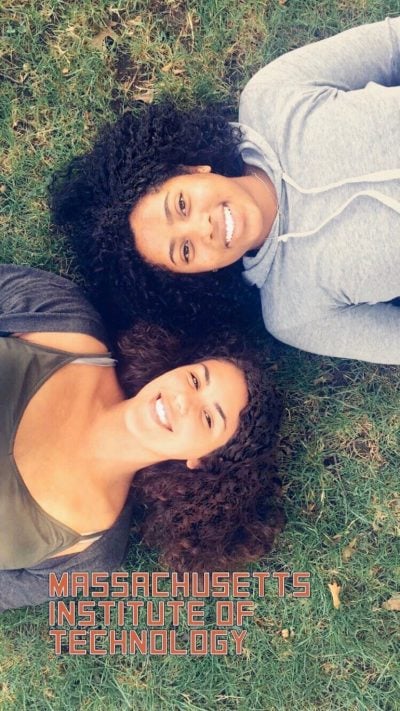 Daymé and Asia took a cute picture together inspired by the Fault in Our Stars on Killian Court