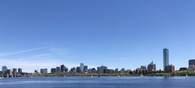 boston skyline on summer day