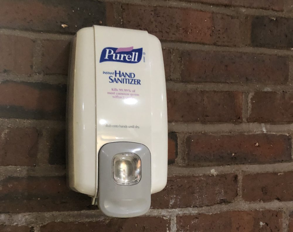 wall-mounted purell dispenser