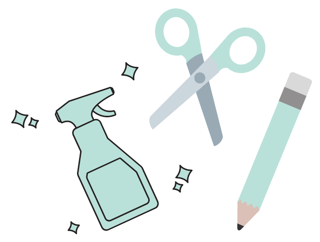 Scissors and Glue Clip Art