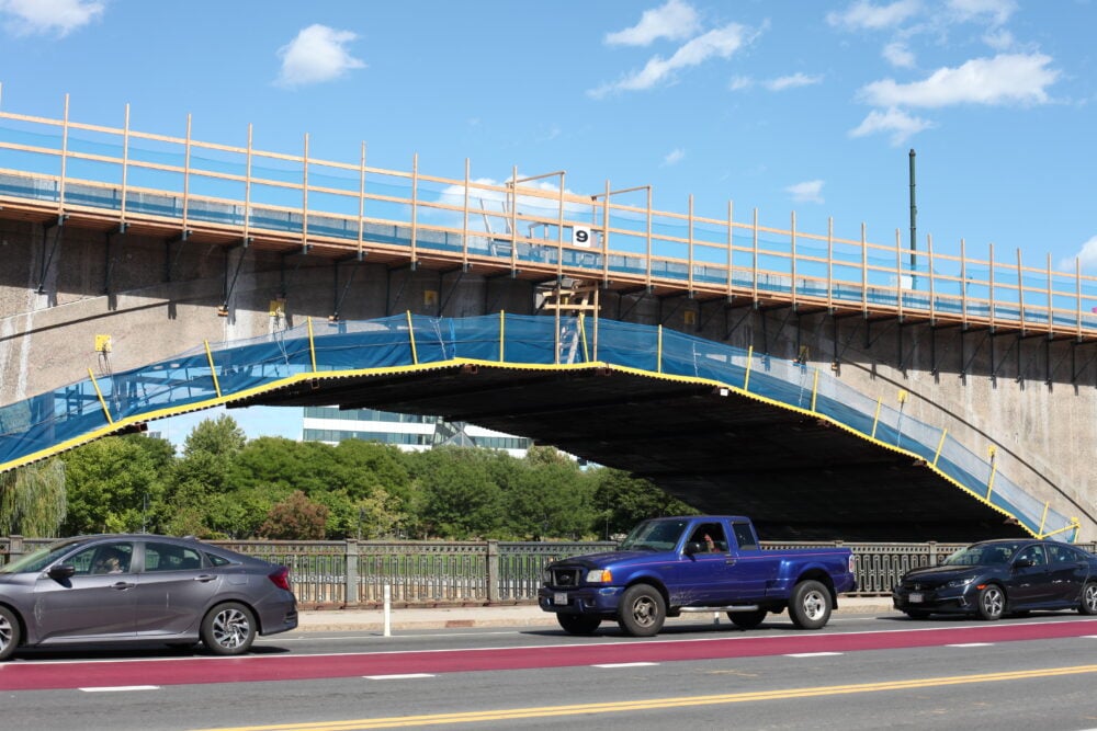 a photo of the Lechmere Viaduct, currently under construction