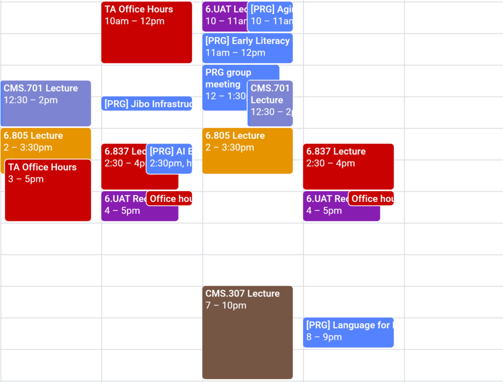 nisha's senior fall schedule