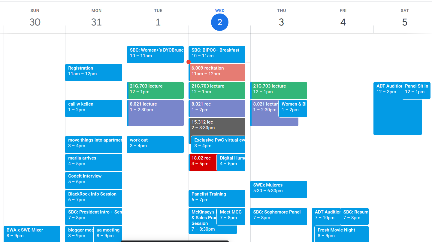 A Week in the Life of My MIT Sophomore Fall MIT Admissions