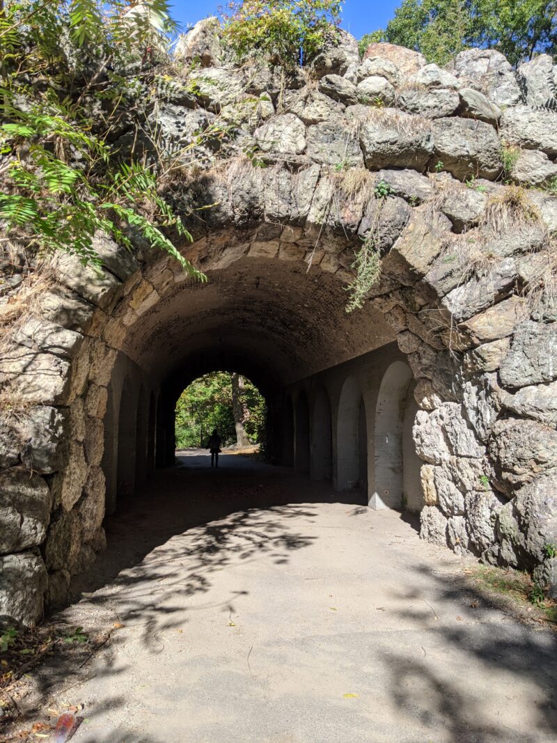 tunnel under a bridge