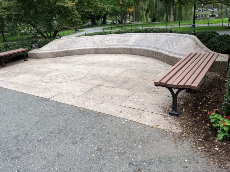 boston public garden 9/11 memorial
