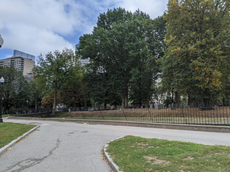 the central burying ground in the Boston Common