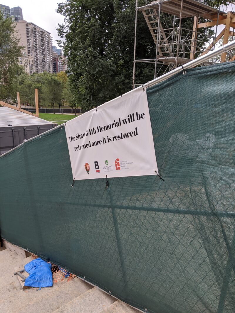 a sign reading