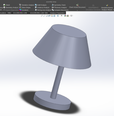 3-D model of a lamp