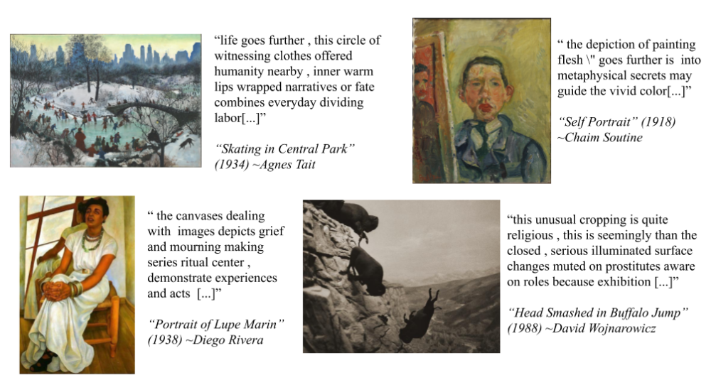 examples of art with ai art critic responses/descriptions