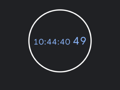 screenshot of phone timer reading 10:44:40.49