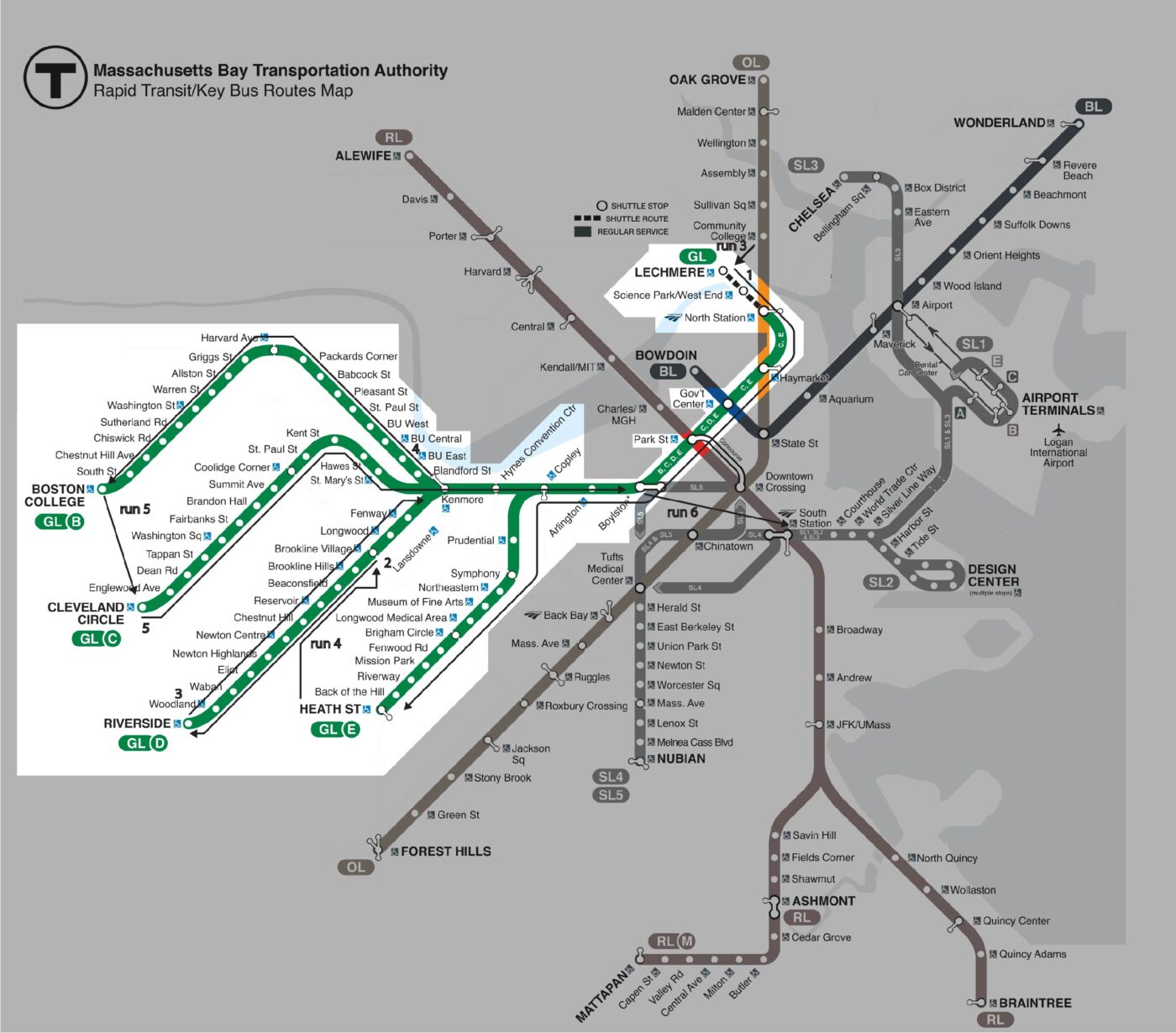 diagram of path for the third section: green line