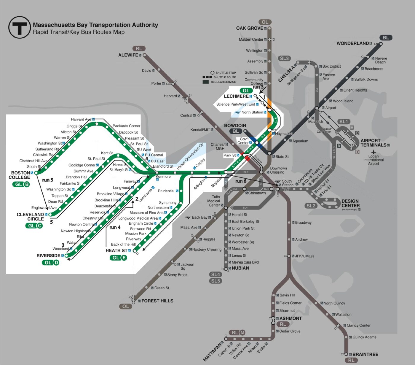 Boston MBTA Green Line T Logo Iron-on Patch