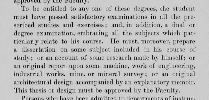 requirement about dissertation