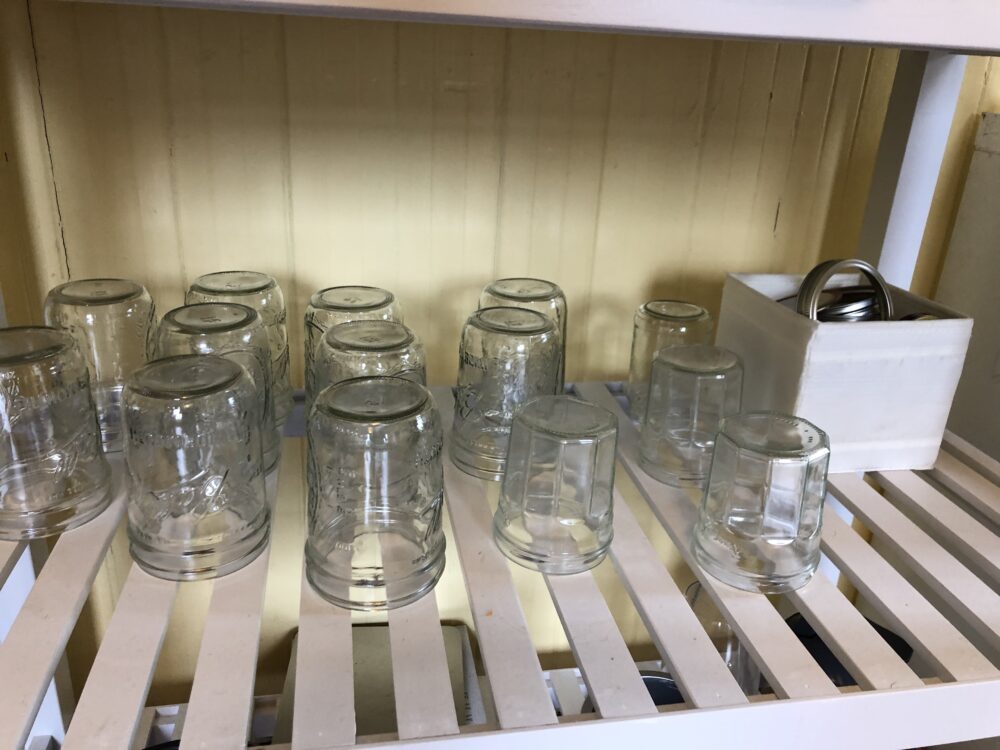 a photo of many mason jars