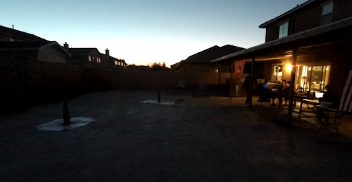 sunrise picture from the backyard while people are still working on the rocket