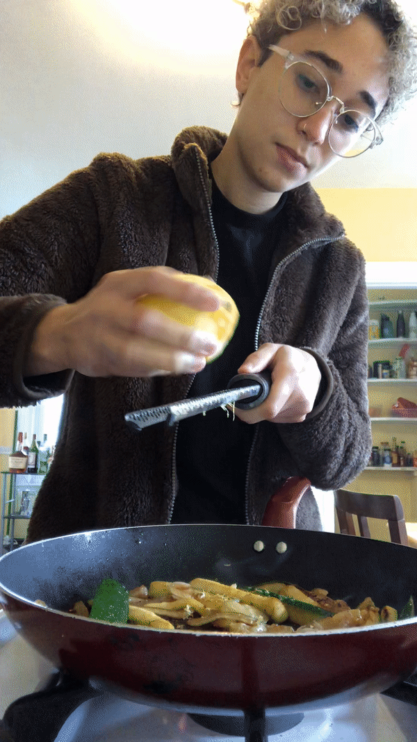 a gif of me zesting a lemon