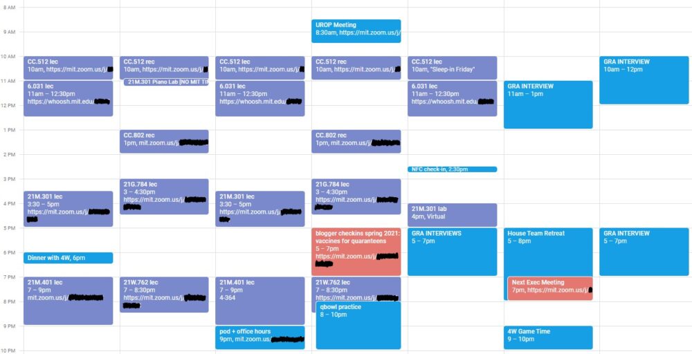 alan's google calendar