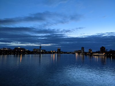 picture of Charles River and Boston skyline.