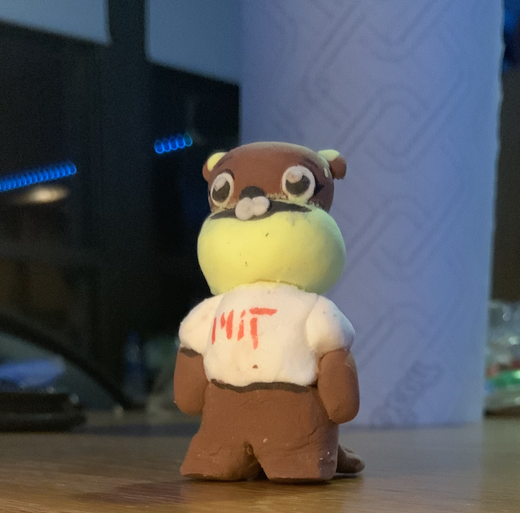 a wide tim made of clay