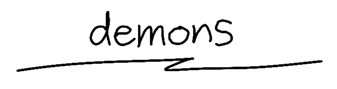 the text "demons"