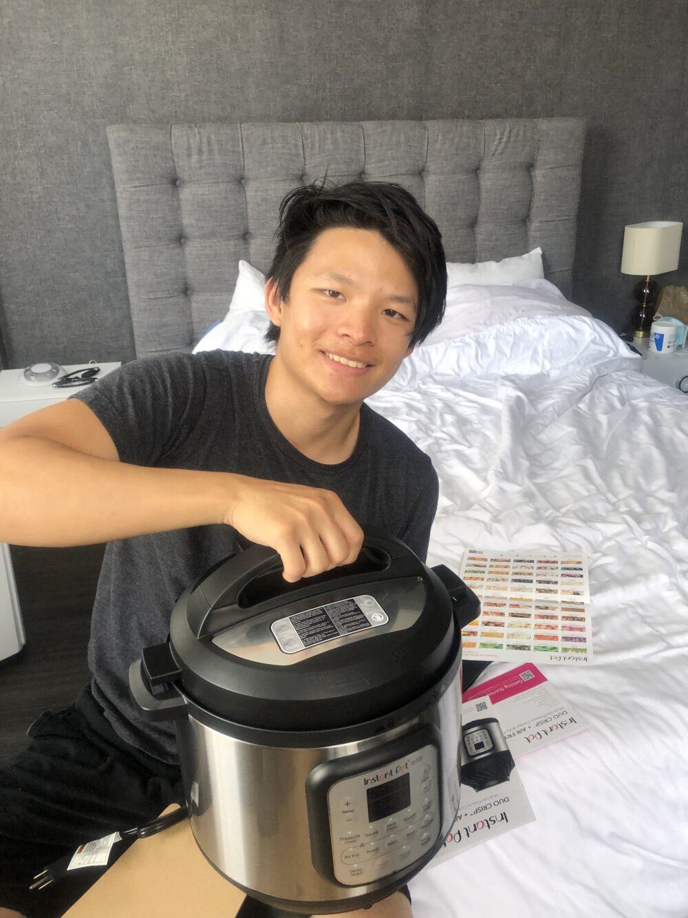 raymond holding a pressure cooker